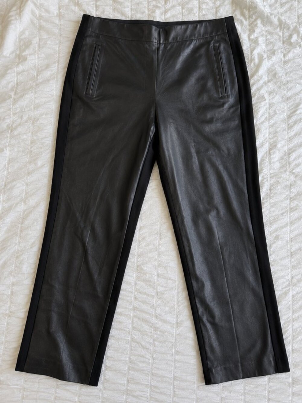 Chico's Front Leather Ankle Pants Size 16 Chico’s 3 Curvy Plus Size